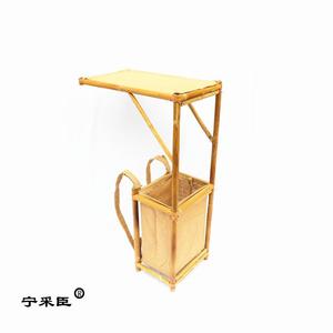 背篓竹制书生书童背书箱行脚僧状元箱古装道具竹编徒步背包