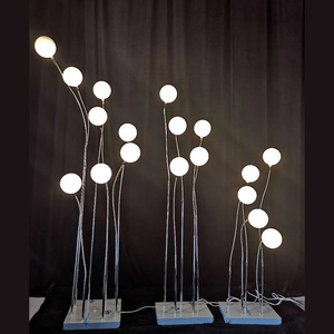 新款婚礼路引 led球泡路引灯 圆形龙珠路引摆件 奶白圆球路引