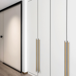 迪能现代柜门拉手轻奢北欧风铁灰金黑色抽屉橱柜门加长大衣柜把手