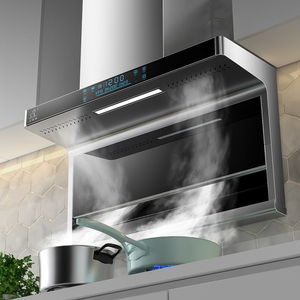 小鸭抽油烟机家用厨房顶侧双吸油烟机7字型大吸力自动清洗抽烟机l