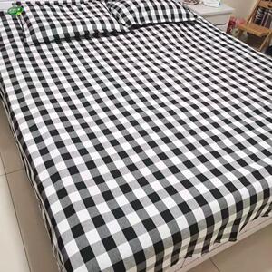 黑白格子床单单件网红双人用品简约同款气质床品经典裸睡小格卧室