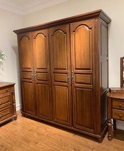 北卡罗正品家居801-yg4四门衣柜美式敞开门衣柜卧室实木家具衣柜