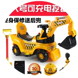 抓车工程车10岁 挖机车玩具车儿童可坐大号2岁男孩电动童车挖土机