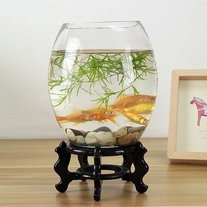 大号迷你进出普通玻璃悬浮鱼缸家用小型出水水培以下50元喂食器