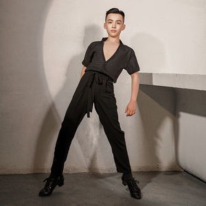 拉丁舞蹈服儿童男裤子