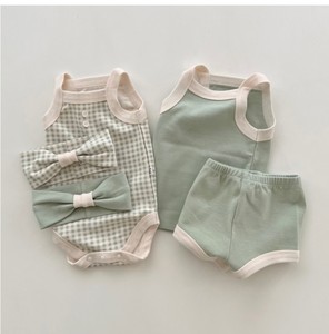 2024夏季婴幼儿装可爱棉质吊带清凉背心短裤套装宝宝夏装两件潮