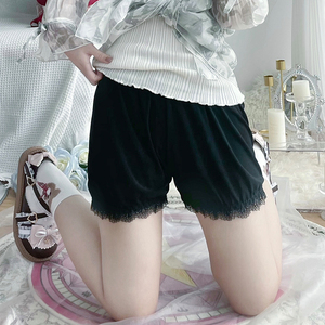 南瓜裤lolita防走光日系双层网纱纯棉蕾丝大码安全裤jk夏季灯笼裤