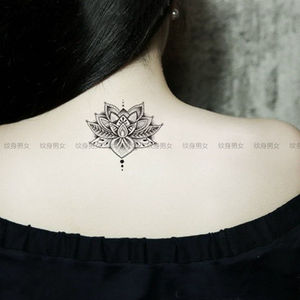 六道刺青梵文纹身贴 原创刺青 莲花仿真男女 防水纹身贴