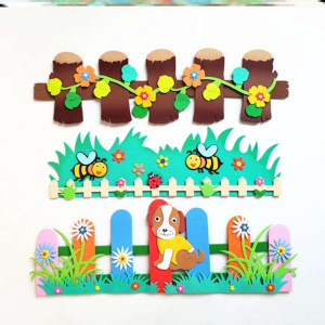 儿童房间墙壁遮丑装饰幼儿园教室走廊贴纸贴画泡沫栏杆栅栏
