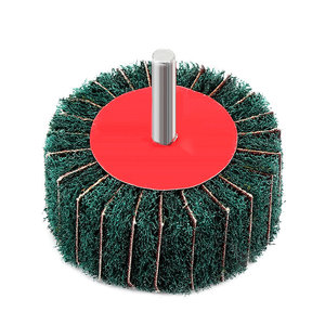 飞打轮除百翼钢刺轮6mm纤去光x锈拉维毛夹抛不洁丝布头磨锈柄轮砂