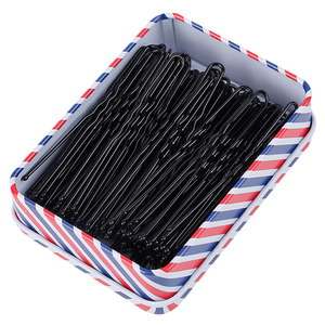 加粗u形夹影楼专业盘发u型夹子化妆店美妆黑色小夹子丸子头定妆夹