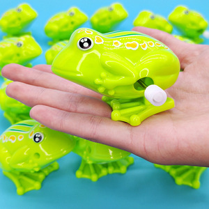 上链发条跳跳蛙玩具婴儿动物蹦弹铁皮小青蛙网红地摊上弦1-2-3岁