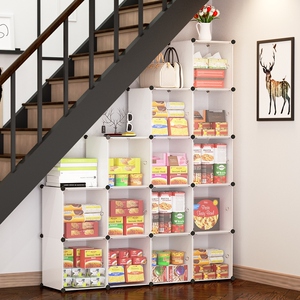 放零食的小柜子客厅少女心食品收纳柜35储物柜五层翻盖家用九宫格