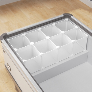 冰柜分隔栏万能隔板家用雪糕柜内部置物架隔断分格分类塑料收纳筐