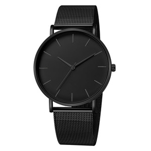 新款热销男士时尚简约无LOGO网带石英学生手表wristwatch国产腕表