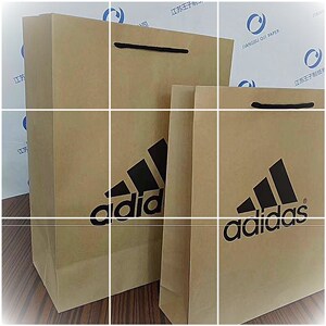 adidasi/阿迪达斯 运动系列 潮牌 ins风 牛皮纸袋子环保袋 手提袋