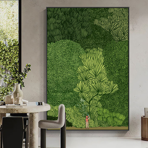 绿色抽象艺术画