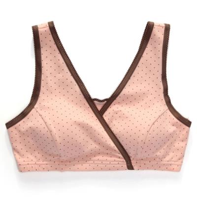 日の供纯棉春夏秋冬季孕妇哺乳产妇背心式文胸罩交叉喂奶内衣运00