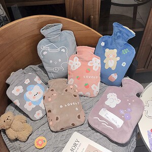 毛线套小热水袋注水男暖手宝装水学生加水暖宝宝女生用灌水热敷腰