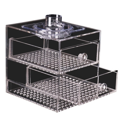 定制鱼缸底滤双抽屉式滴流盒亚克力干湿分器过滤盒雨淋盒雨淋盖00