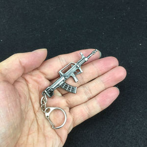 6cm 迷你qbz95枪模型钥匙扣挂件挂饰 合金配饰礼品玩具收藏