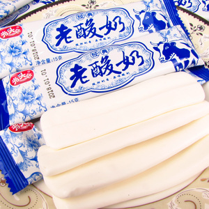 8经典老酸奶味牛奶软糖14g*30条整盒奶糖糖果年货零食小吃