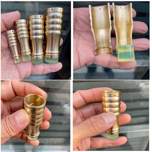 拐杖铜脚套防滑胶头垫老年木质手杖文明棍底脚铜配件高档美观耐磨