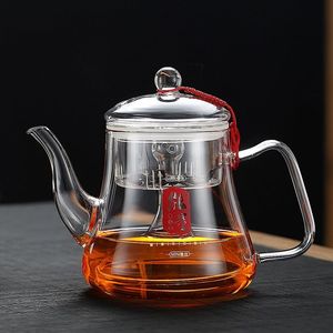 加厚玻璃蒸茶壶大容量耐热玻璃蒸汽烧水壶电陶炉家用黑白茶煮茶壶