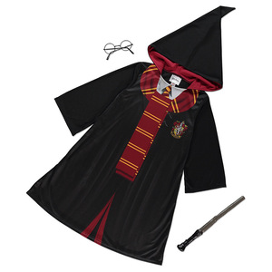 万圣节小孩扮演哈利波特衣服幼儿园儿童cos魔法师袍子套装带帽子
