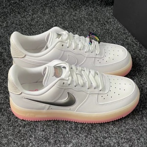 Nike/耐克女鞋Af1空军一号CNY龙年限定粉色果冻底板鞋FZ5741-191