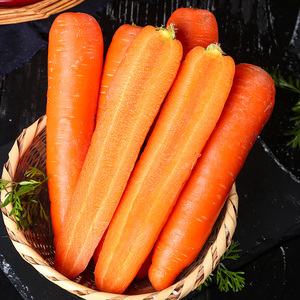 胡萝卜生吃水果萝卜新鲜蔬菜当季整箱带泥甜脆红皮红心红罗卜5斤