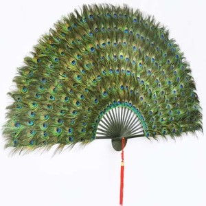 孔雀羽毛扇子真羽毛工艺礼品扇客厅凤凰招财大挂扇客厅墙壁装饰扇