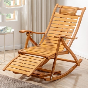 竹子摇椅老年人