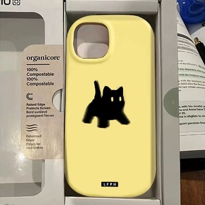 可爱奔跑猫咪适用苹果15promax手机壳iPhone14plus萌13少女心12/11简约xs闺蜜xr高级感8p小众网红趣味ins风