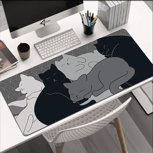 Cute Mouse Pad Art Kawaii Cat Computer XXL Keyboard Mats Lar