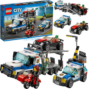 lego乐高60143城市警察抓小偷抢劫汽车运输车拼装人仔积木玩具男