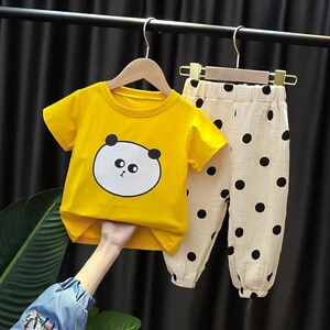 女童装女孩衣服女宝宝秋装夏套装春款2周岁半3到4岁多1小孩5长袖6