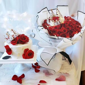 鲜花蛋糕生日蛋糕花束网红定制创意重庆全国同城配送男士女神爸妈