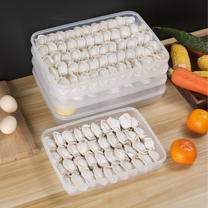 饺子盘水饺专用盘包放置收纳盒塑料家用冰箱速冻盘子多层馄饨托盘