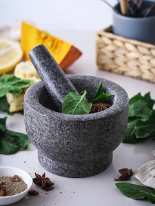 石臼家用石头碾磨器大蒜器老式石臼石窝子碾磨对窝大号辣椒