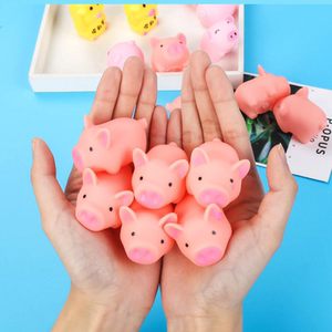 韩国红捏捏小猪猪一捏会响儿童解压捏猪一捏就响的可爱洗澡儿童超