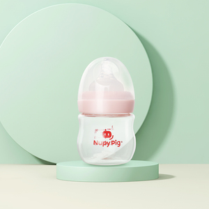 爱亲小猪努比nb211/nb212宽口径玻璃奶瓶160ml婴幼儿奶瓶