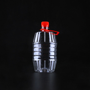 带盖酒水瓶包装瓶自酿油瓶装泡酒小酒壶透明塑料加厚散装厨房把手