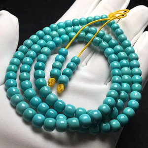 湖北秦古绿松石老型108佛珠手串手链高瓷男女款圆珠配珠文玩配饰