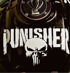 lacarfans淘宝惩罚者骷髅头车标贴 金属标 punisher 叶子板标车身贴