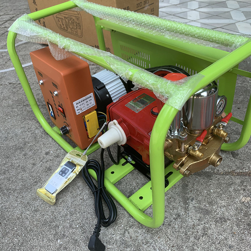 手提式电动打药机果树高压消毒喷雾器农用电瓶车专用双缸柱塞药泵