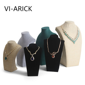 VI-ARICK绒布项链展示架珠宝吊坠展示道具人像脖子首饰展示架