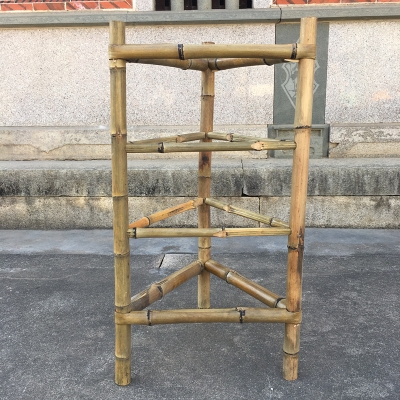 竹架子置物架竹编簸箕火锅架竹制品多层楠竹竹三脚架菜架子天然1