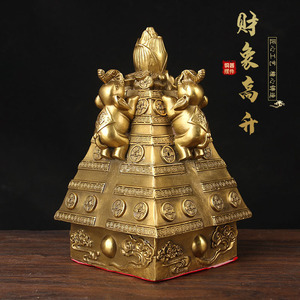 铜财象高升摆件  办公室 财位 玄关摆件  铜大象摆件  铜象摆件