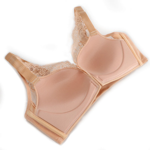 前开胸罩拉链式